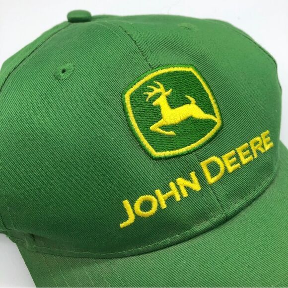 New John Deere Snap Back Cap Embroidered Green NWT - Picture 2 of 9